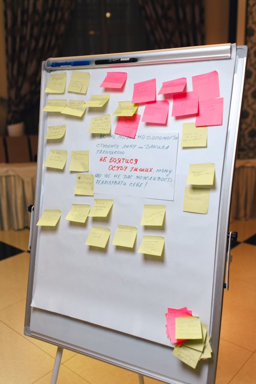 Фото с мероприятия по формированию soft skills, в партнерстве с Servier Украина