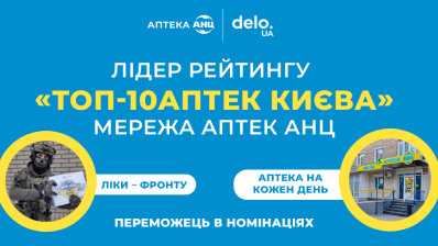 Мережа «АНЦ» — лідер рейтингу «ТОП-10 аптек Києва»
