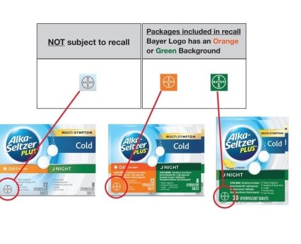 Bayer отзывает упаковки Alka-Seltzer с неправильно указанными ингредиентами