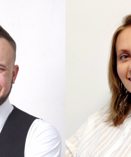Роман Михалко, директор Українського наукового інституту сертифікації/Людмила Циганок, головний фахівець відділу оцінки відповідності Українського наукового інституту сертифікації /Фото з власного архіву