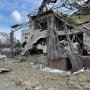 Уничтоженное приемное отделение больницы в Изюме. /Facebook